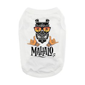 Mahalo Dog Shirt (Color: White, size: medium)